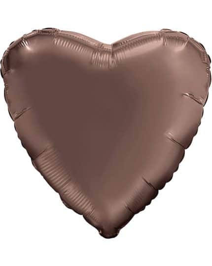 Сердце Какао Сатин 46см